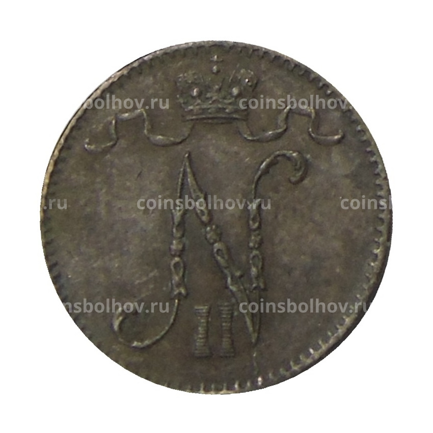 Монета 1 пенни 1900 года Русская Финляндия (вид 2)