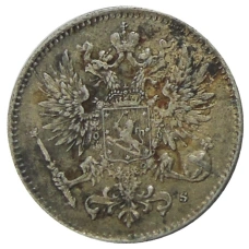 Монета 50 пенни 1917 года Русская Финляндия (реверс)