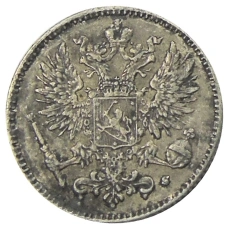 Монета 50 пенни 1916 года Русская Финляндия (реверс)