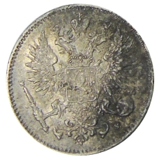 Монета 50 пенни 1916 года Русская Финляндия (реверс)