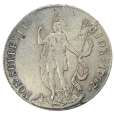 Монета 8 лир 1797 года Итальянские государства — Генуя (аверс)