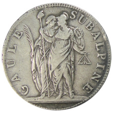 Монета 5 франков 1801 года Пьемонт (Cубальпийская республика) (аверс)