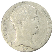 Монета 5 франков 1804 года M Франция (реверс)