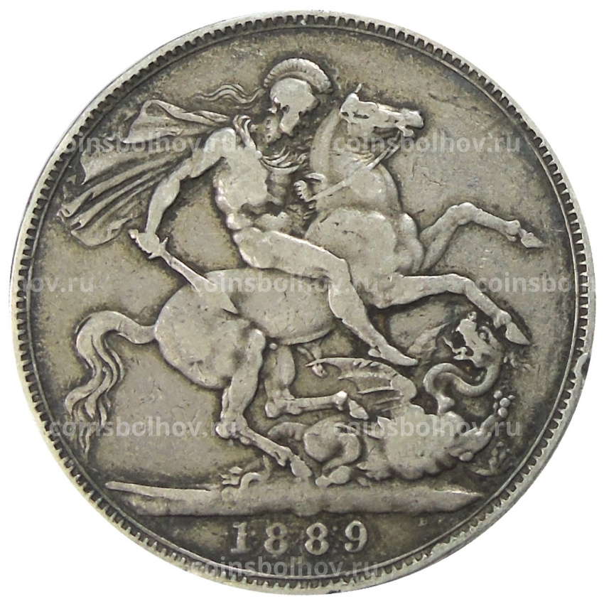 Монета 1 крона 1889 года Великобритания