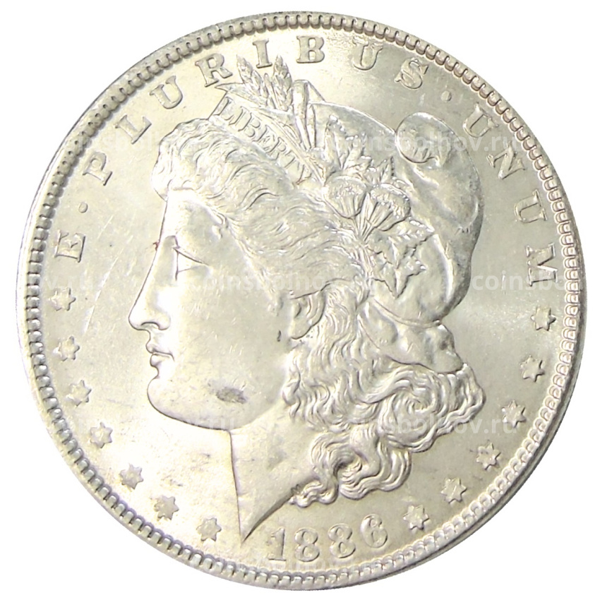 Монета 1 доллар 1886 года США «Доллар Моргана»