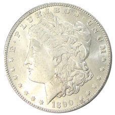 Монета 1 доллар 1890 года США «Доллар Моргана» (аверс)