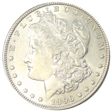 Монета 1 доллар 1896 года США «Доллар Моргана» (аверс)