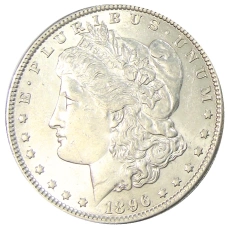 Монета 1 доллар 1896 года США «Доллар Моргана» (аверс)