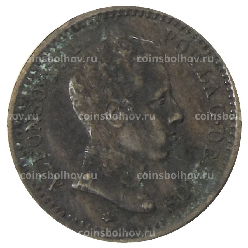 Монета 2 сентимо 1905 года Испания