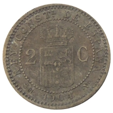Монета 2 сентимо 1904 года Испания (реверс)