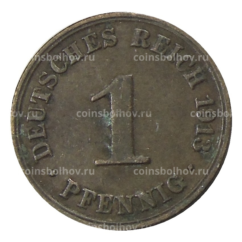 Монета 1 пфенниг 1913 года А Германия