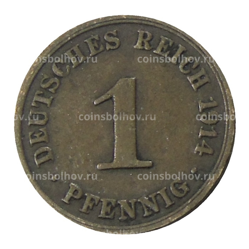 Монета 1 пфенниг 1914 года А Германия