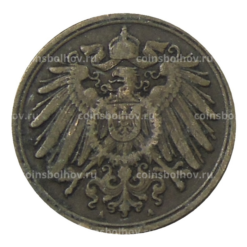 Монета 1 пфенниг 1914 года А Германия (вид 2)