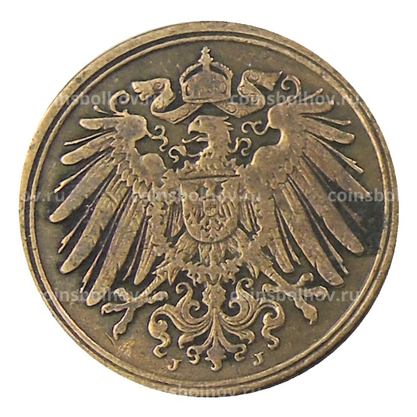 Монета 1 пфенниг 1900 года J Германия (вид 2)