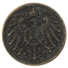 Монета 1 пфенниг 1912 года A Германия (реверс)