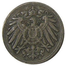 Монета 1 пфенниг 1906 года A Германия (реверс)