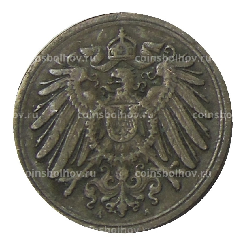 Монета 1 пфенниг 1906 года A Германия (вид 2)