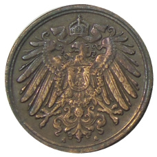 Монета 1 пфенниг 1906 года A Германия (реверс)