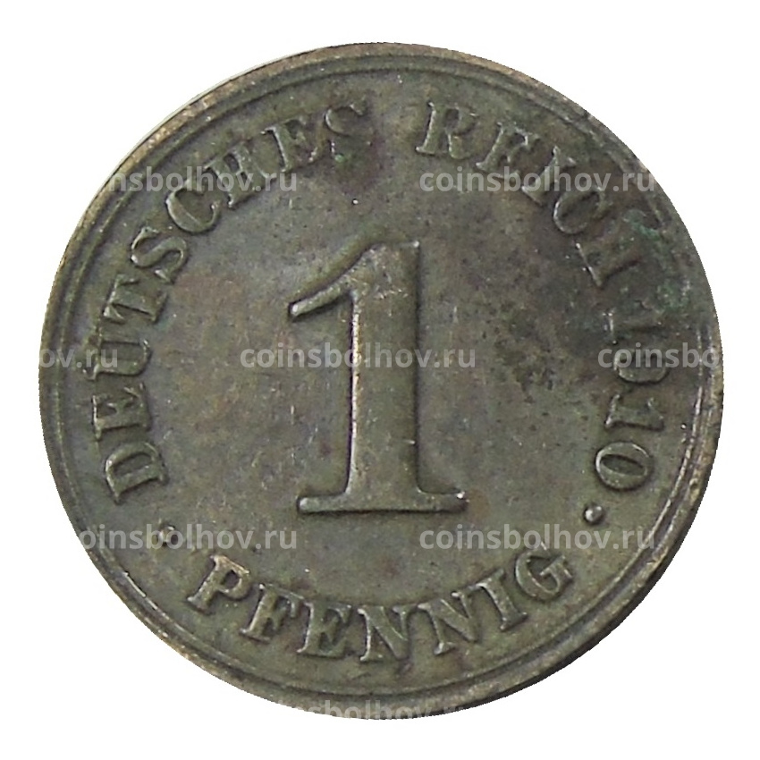 Монета 1 пфенниг 1910 года F Германия