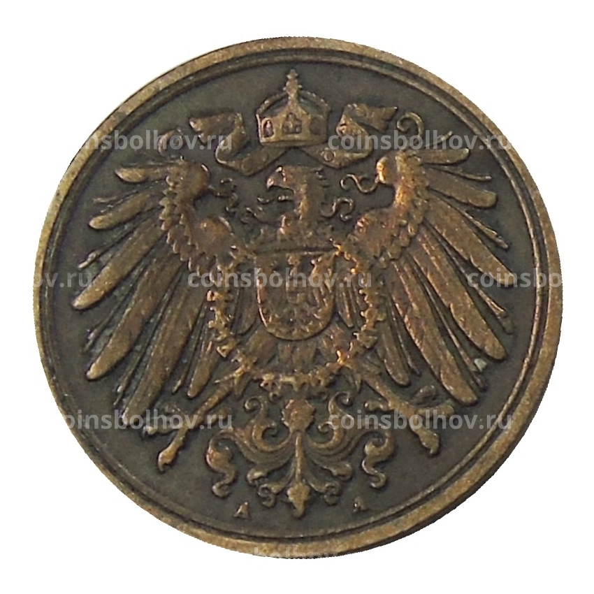 Монета 1 пфенниг 1909 года A Германия (вид 2)