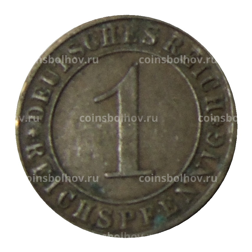 Монета 1 рейхспфенниг 1930 года А Германия (вид 2)