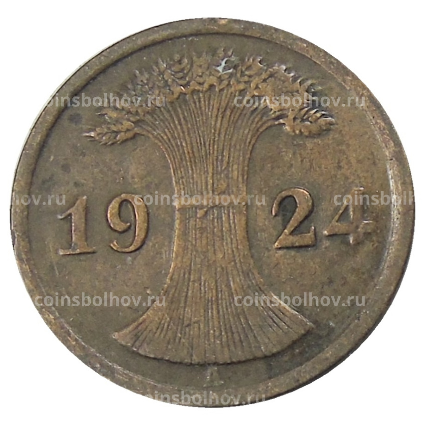 Монета 2 рентенпфеннига 1924 года A Германия