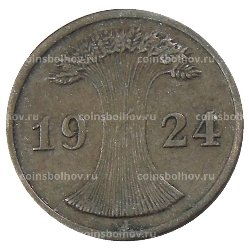Монета 2 рентенпфеннига 1924 года J Германия