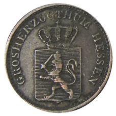 Монета 1 пфенниг 1871 года Германсике государства — Гессен-Дармштадт (реверс)