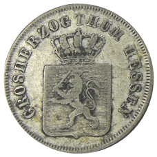 Монета 6 крейцеров 1846 года Германские государства — Гессен — Дармштадт (реверс)