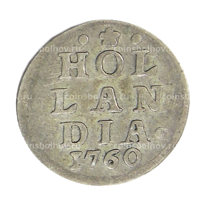 Монета 1 стувер 1760 года Голландская республика (Голландия)