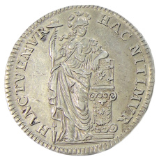 Монета 10 стуверов 1749 года Голландская республика — Утрехт (аверс)