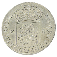 Монета 10 стуверов 1749 года Голландская республика — Утрехт (реверс)