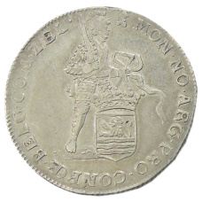 Монета 1/4 серебряного дуката 1762 года Голландская республика — Зеландия (аверс)