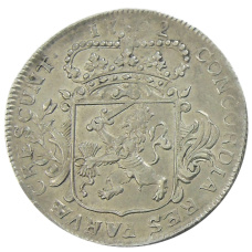 Монета 1/4 серебряного дуката 1762 года Голландская республика — Зеландия (реверс)