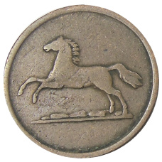 Монета 2 пфеннига 1851 года B Германские государства — Брауншвейг (реверс)