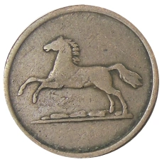 Монета 2 пфеннига 1851 года B Германские государства — Брауншвейг (реверс)