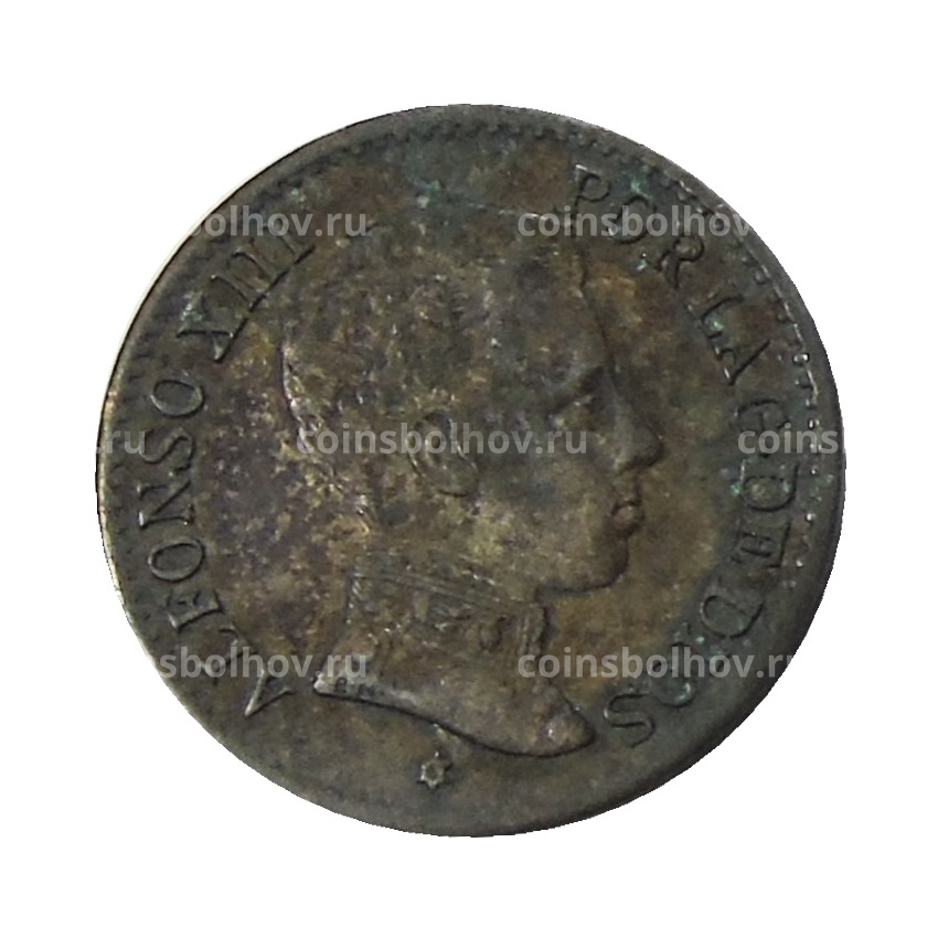 Монета 1 сентимо 1906 года Испания