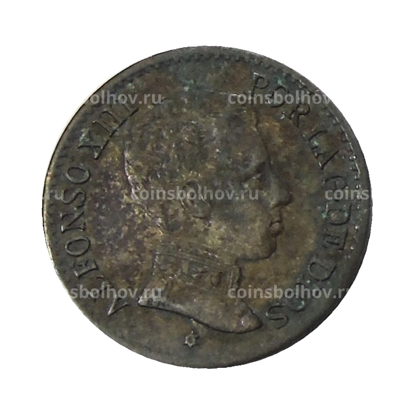 Монета 1 сентимо 1906 года Испания