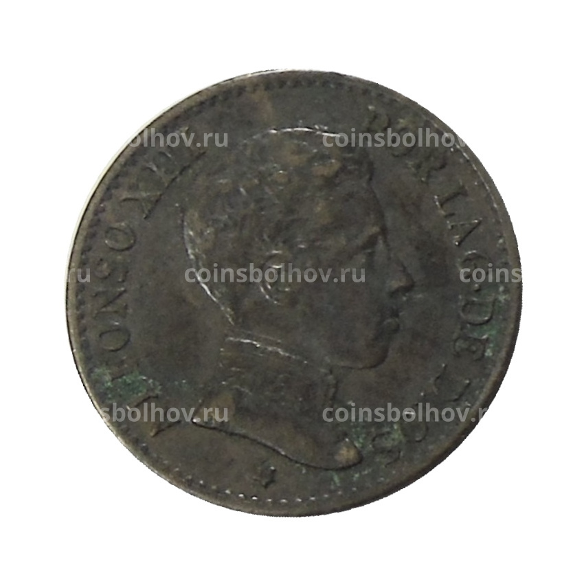 Монета 1 сентимо 1906 года Испания