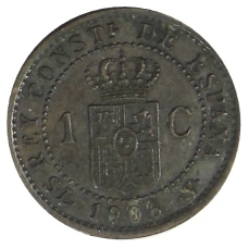 Монета 1 сентимо 1906 года Испания (реверс)