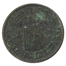 Монета 1 сентимо 1906 года Испания (реверс)