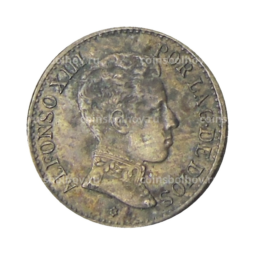 Монета 1 сентимо 1906 года Испания