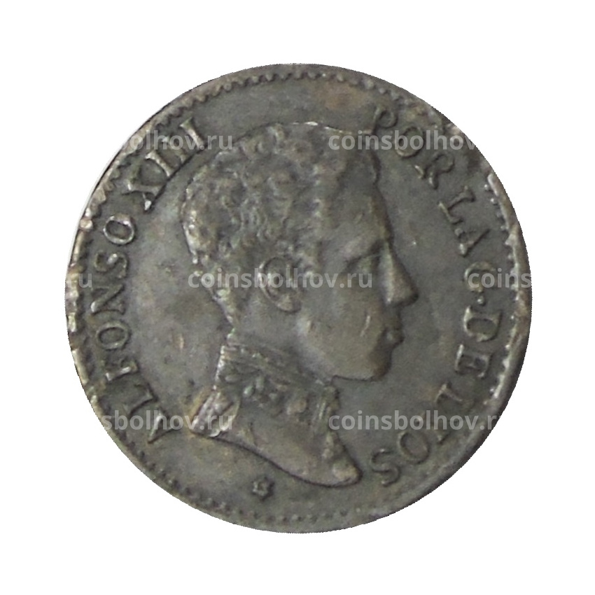 Монета 1 сентимо 1906 года Испания