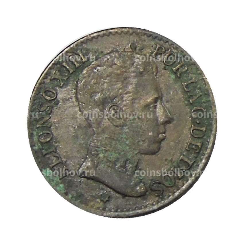 Монета 1 сентимо 1906 года Испания