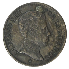 Монета 1 сентимо 1906 года Испания (аверс)