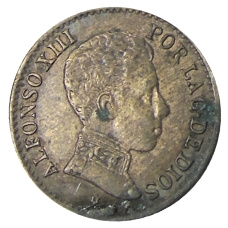 Монета 1 сентимо 1906 года Испания (аверс)