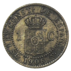 Монета 1 сентимо 1906 года Испания (реверс)