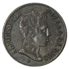 Монета 1 сентимо 1906 года Испания (аверс)