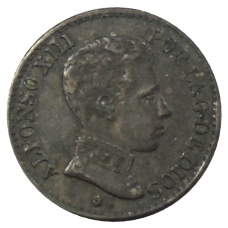 Монета 1 сентимо 1906 года Испания (аверс)