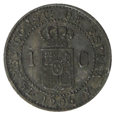 Монета 1 сентимо 1906 года Испания (реверс)